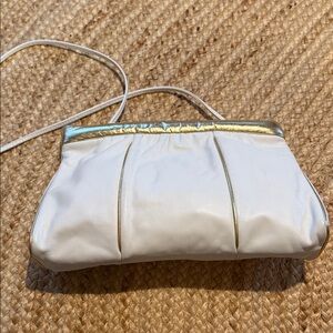 Vintage White and Gold Women's Satchel